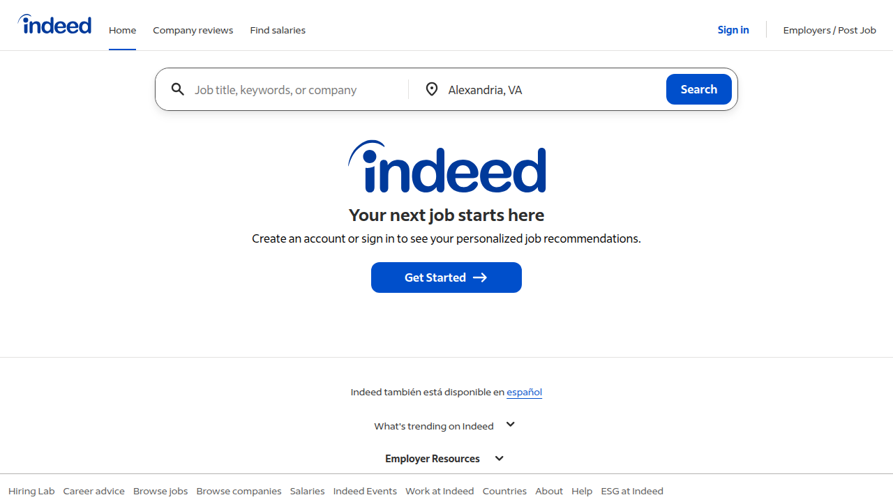 Indeed offers a vast volume of job listings, making it a primary resource for remote job seekers.