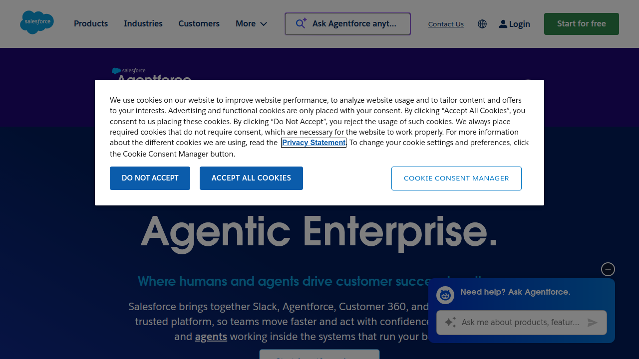 A screenshot of the Salesforce CRM platform homepage, a leading tool mentioned for managing leads and relationships in remote sales.